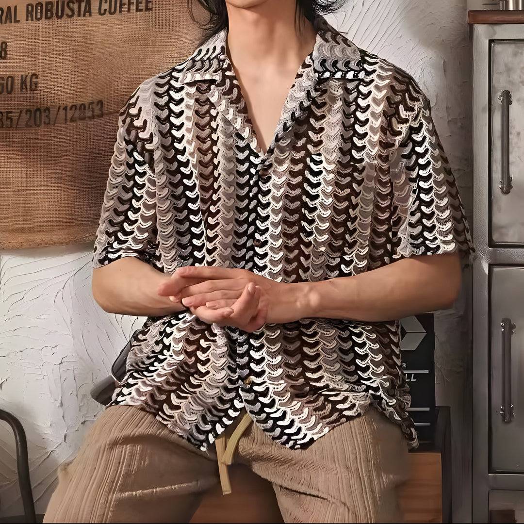 Chemise Tricotée pour Hommes | Élégante & Aérée | Design Classique d'Été