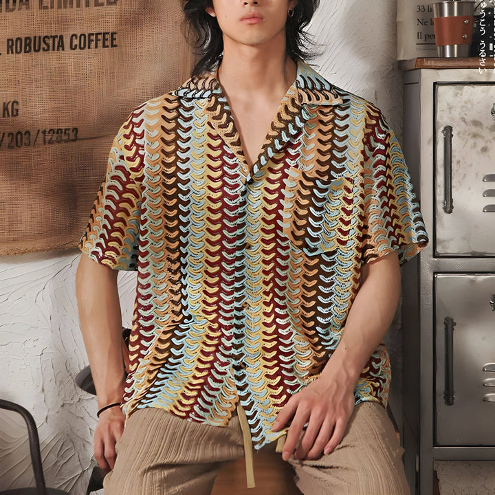 Chemise Tricotée pour Hommes | Élégante & Aérée | Design Classique d'Été