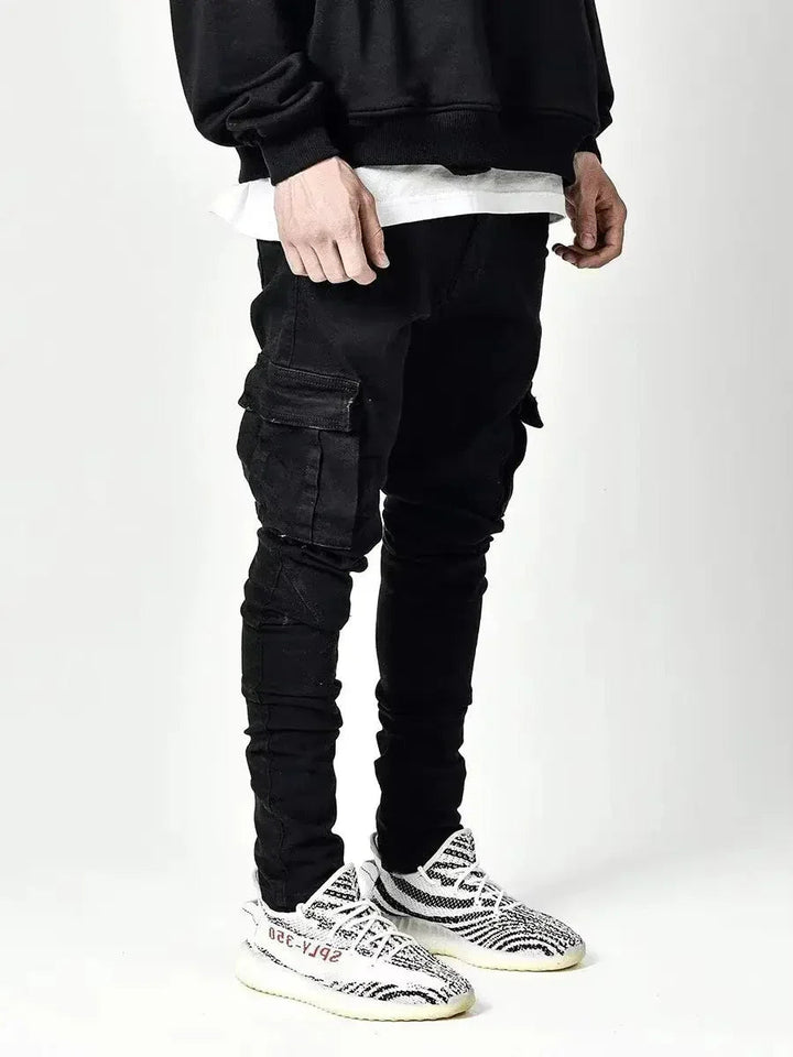 Jeans Cargo Hommes | Coupe étroite et fonctionnelle | Denim confortable | Multi-poches