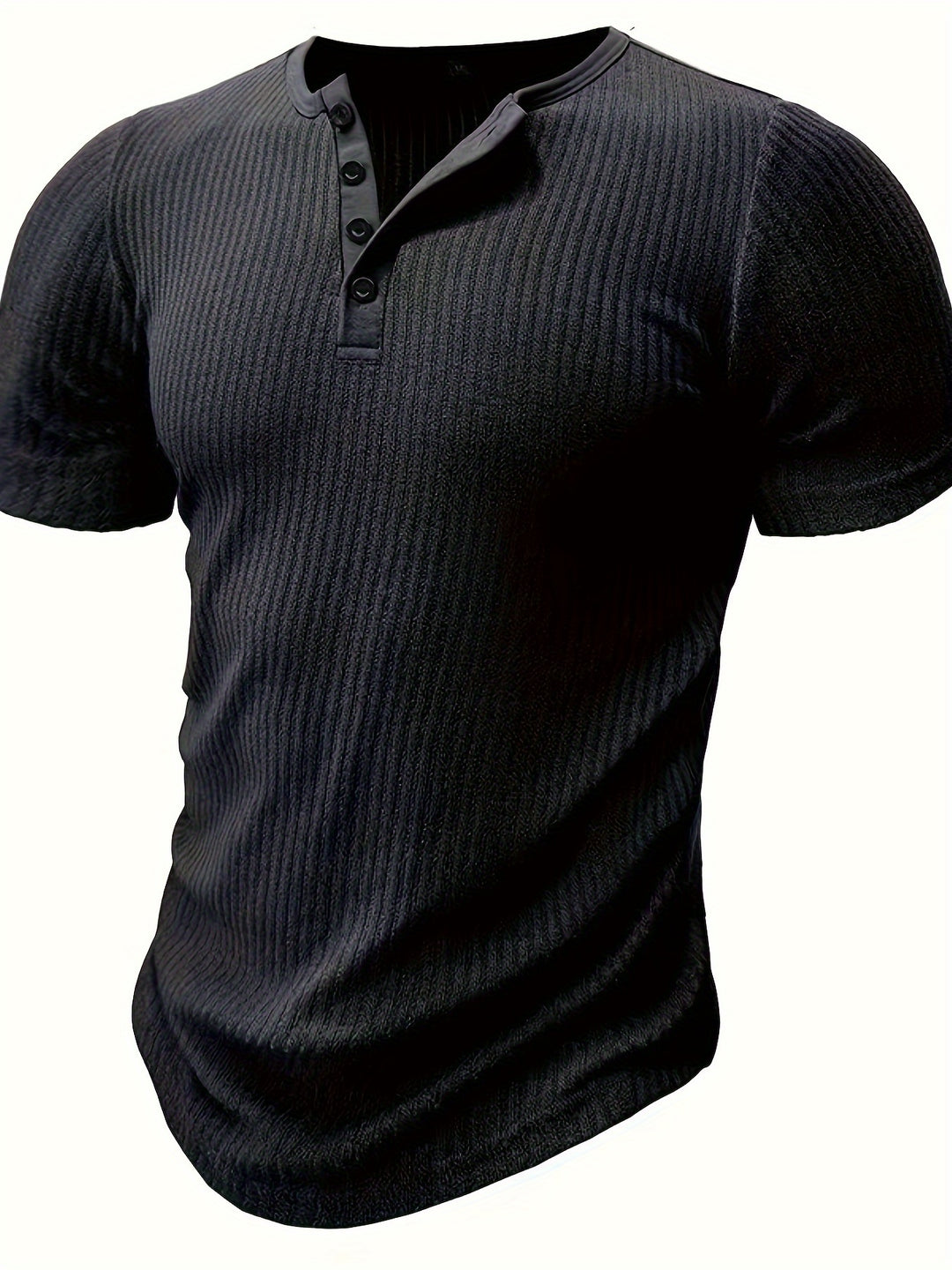 Chemise Henley Heren | Tricotée & Rayée | Décontractée & Chic | Été