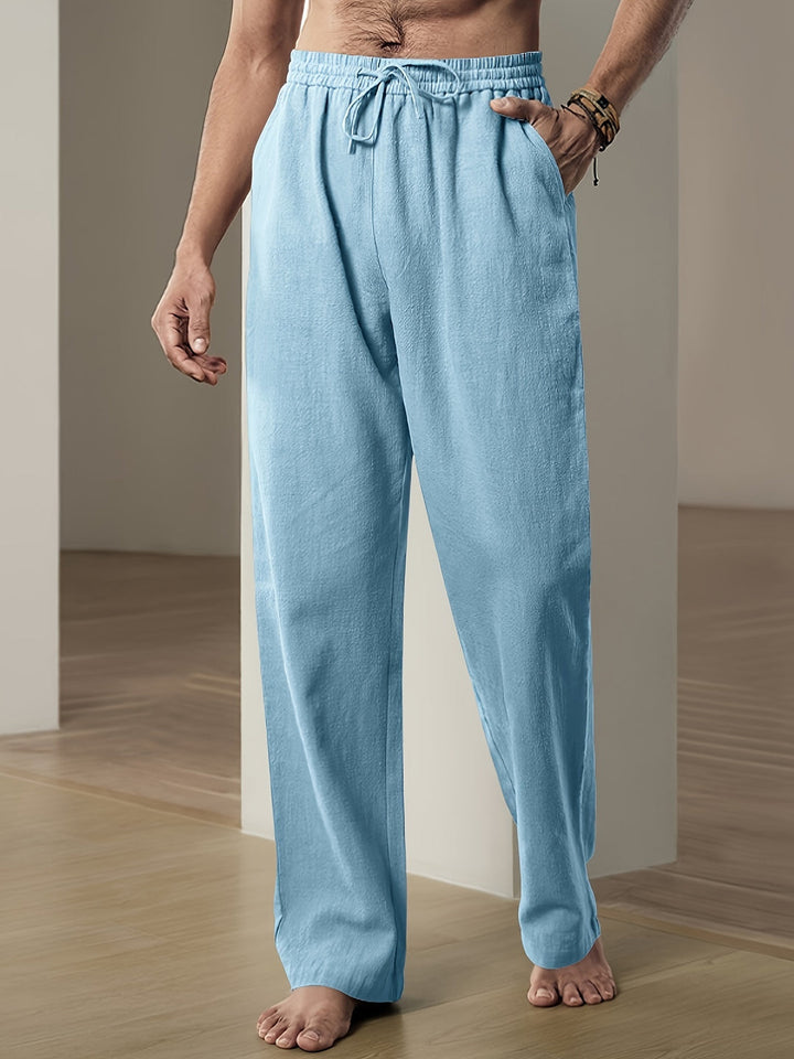 Pantalon Homme | Lin Coton Respirant | Style Classique & Décontracté | Été & Séchage Rapide
