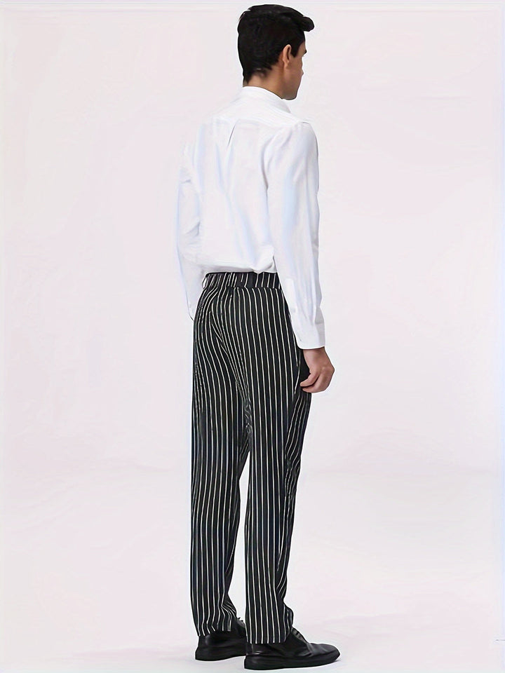 Pantalon Homme | Rayé & Décontracté | Avec Poches & Coupe Confortable | Extérieur & Quotidien