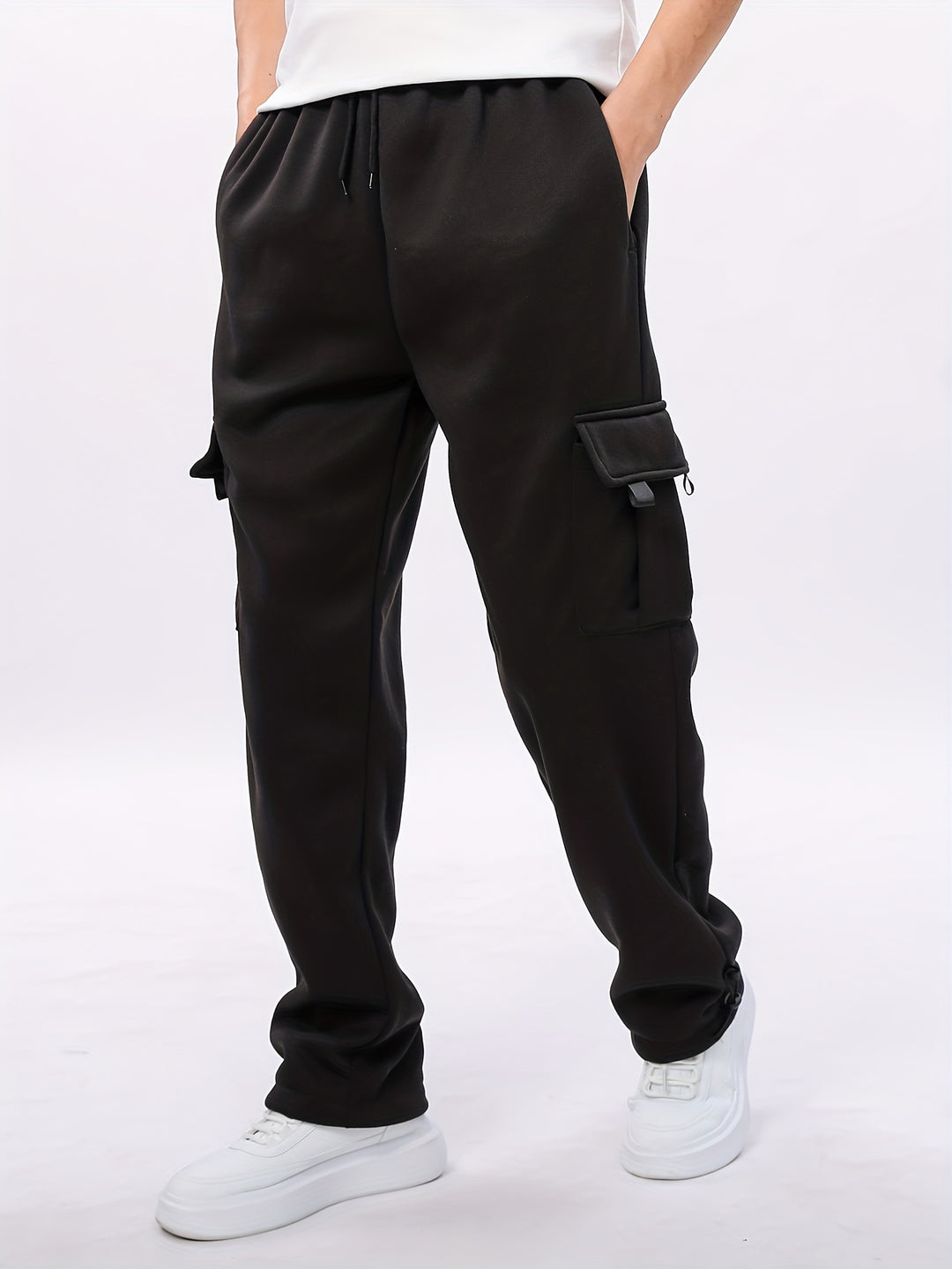 Pantalon de jogging décontracté pour hommes | Plusieurs poches | Polyester | Vêtements de printemps