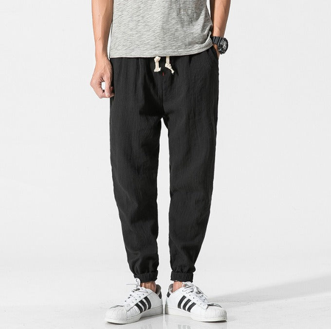 Pantalon de jogging pour hommes | Lin aéré | Respirant et confortable | Été