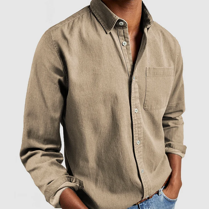 Chemise ample pour hommes | Légère et respirante | Lin de coton | Style estival