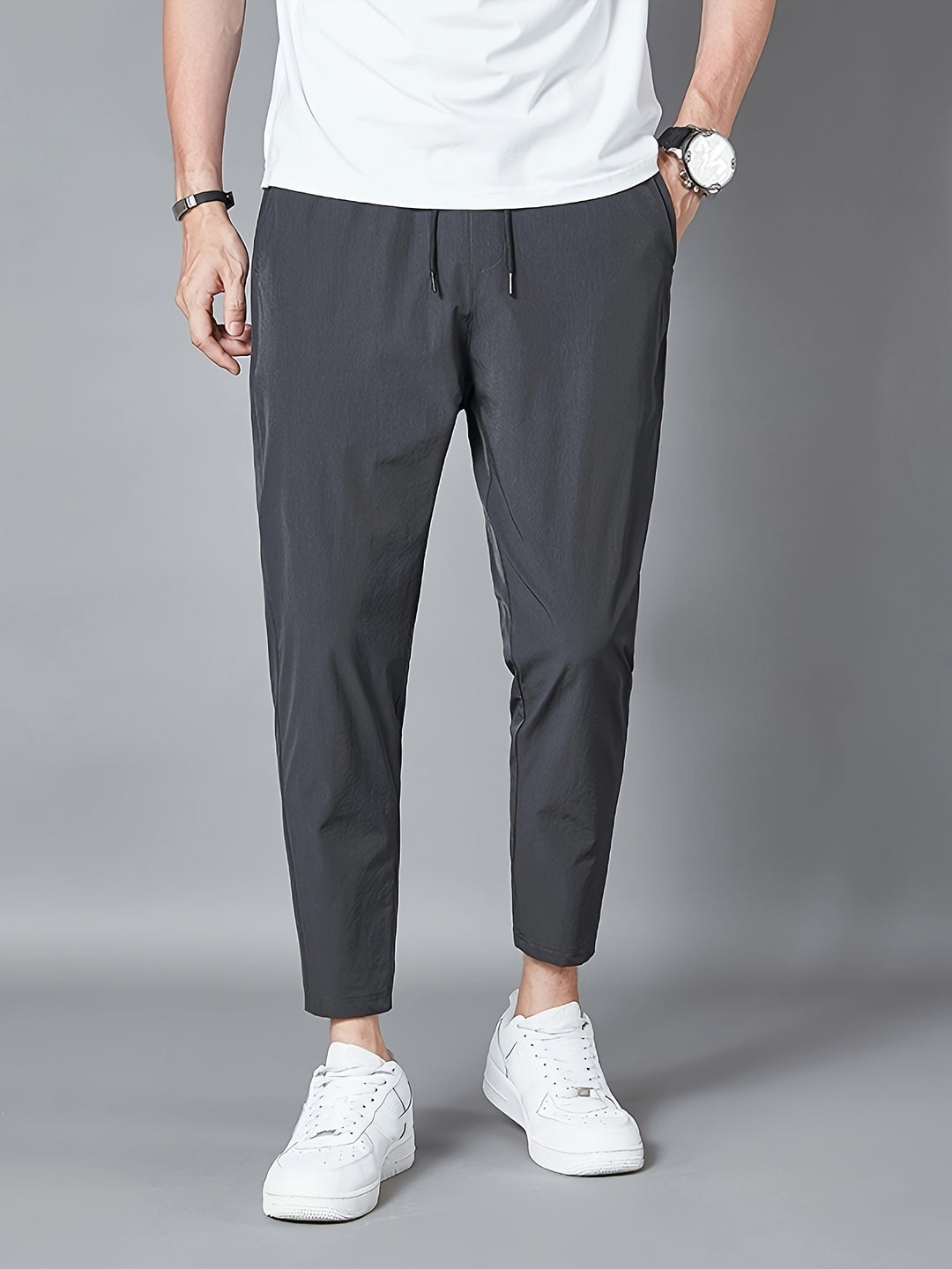 Pantalon Homme | Polyester Léger | Respirant & Élastique | Taille avec Cordon