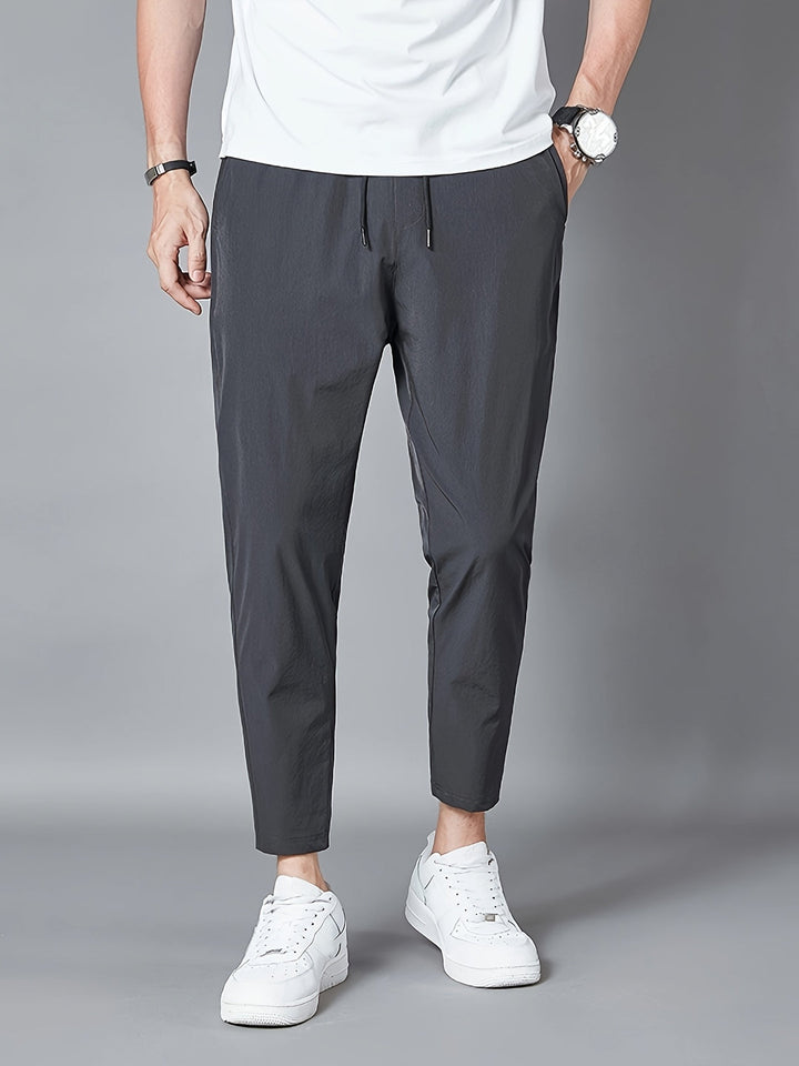 Pantalon Homme | Polyester Léger | Respirant & Élastique | Taille avec Cordon