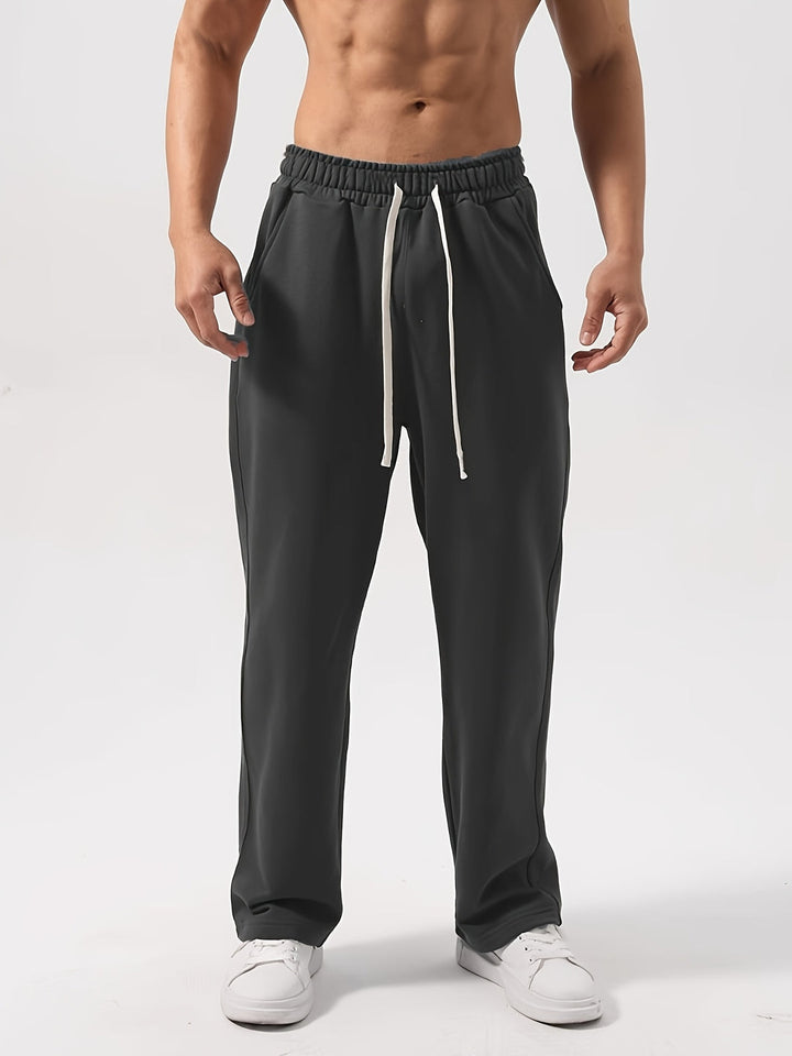 Pantalon de survêtement pour hommes | Cordon de serrage & Poches | Polyester respirant pour le jogging & l'extérieur