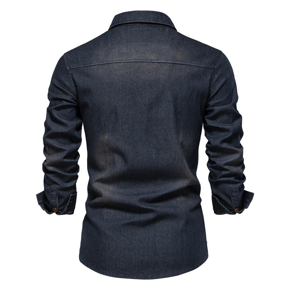 Chemise en denim pour hommes | Casual & Slim Fit | Coton et élasthanne