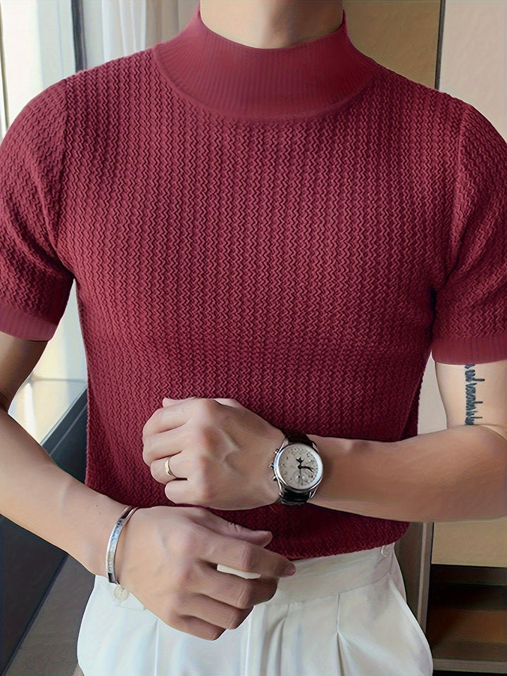 T-shirt homme | uni et rayé | confort décontracté | mélange de coton | design classique