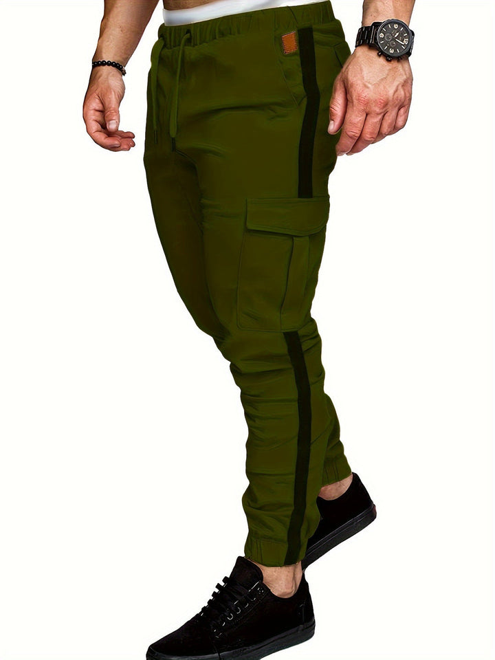 Pantalon de Sport Heren | Rayures Dynamiques | Polyvalent & Fonctionnel | Prêt pour l'Extérieur