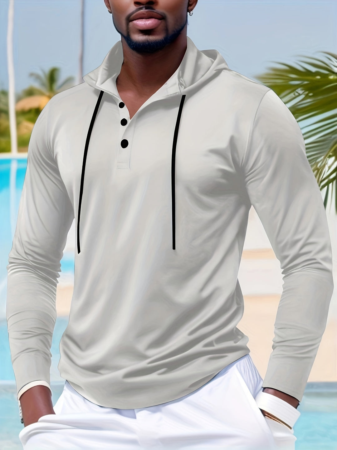 T-shirt Homme | Manches Longues & Capuche | Léger & Respirant | Printemps