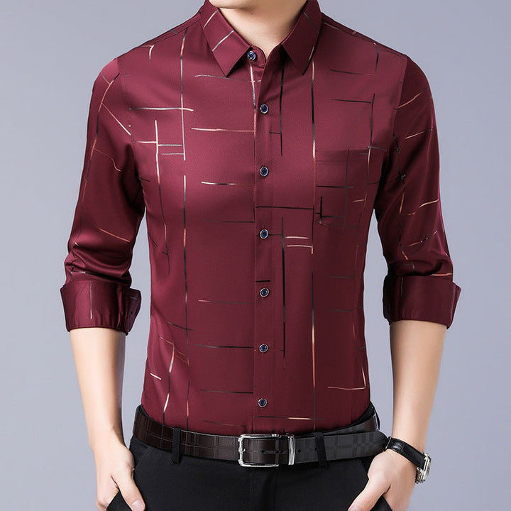 Chemise pour hommes | Anti-rides & Élégante | Design Imprimé Tendance | Style Moderne