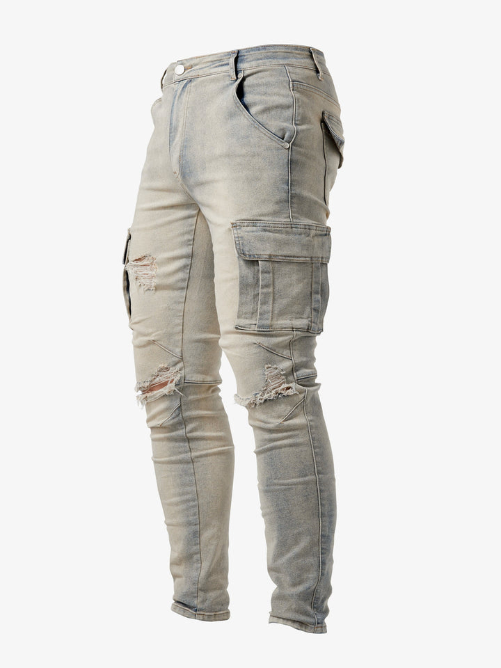 Jeans cargo Heren | Coupe slim | Plusieurs poches & Stretch | Style décontracté urbain