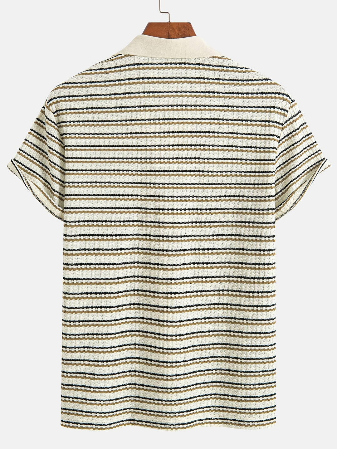 Chemise Polo Homme | Rayée Tricotée | Confortable & Respirante | Été