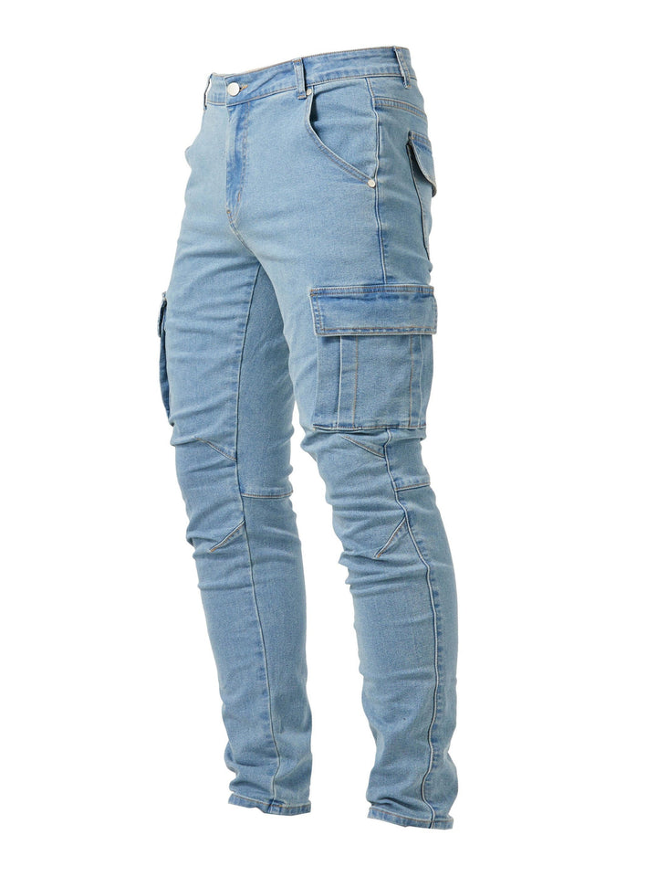 Jeans cargo Heren | Coupe slim | Plusieurs poches & Stretch | Style décontracté urbain
