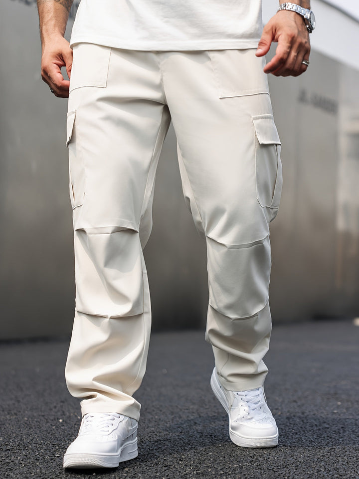 Pantalon cargo pour hommes | Coupe ample | Poches multiples | Tissu tissé
