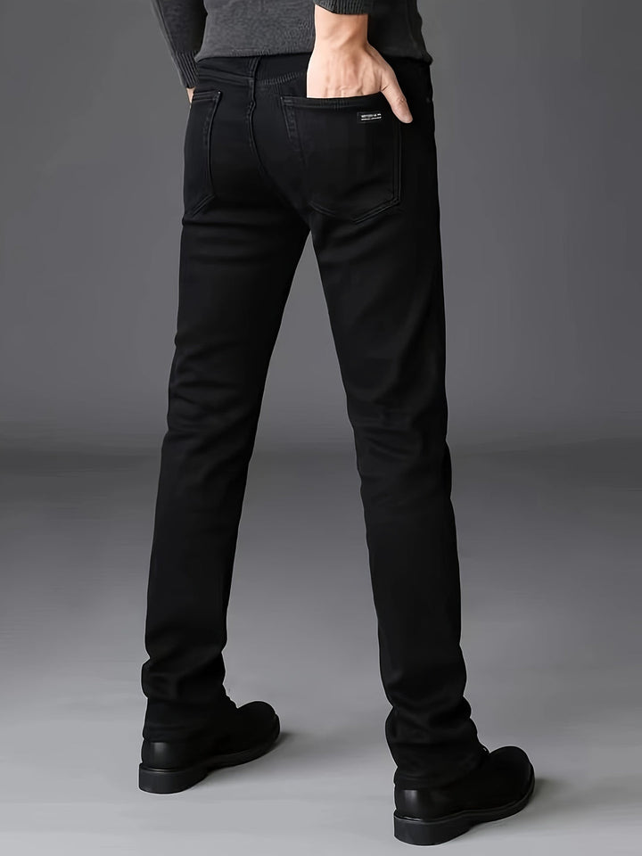 Jeans pour hommes | Coupe slim | Élastique & Tendance | Jambe droite