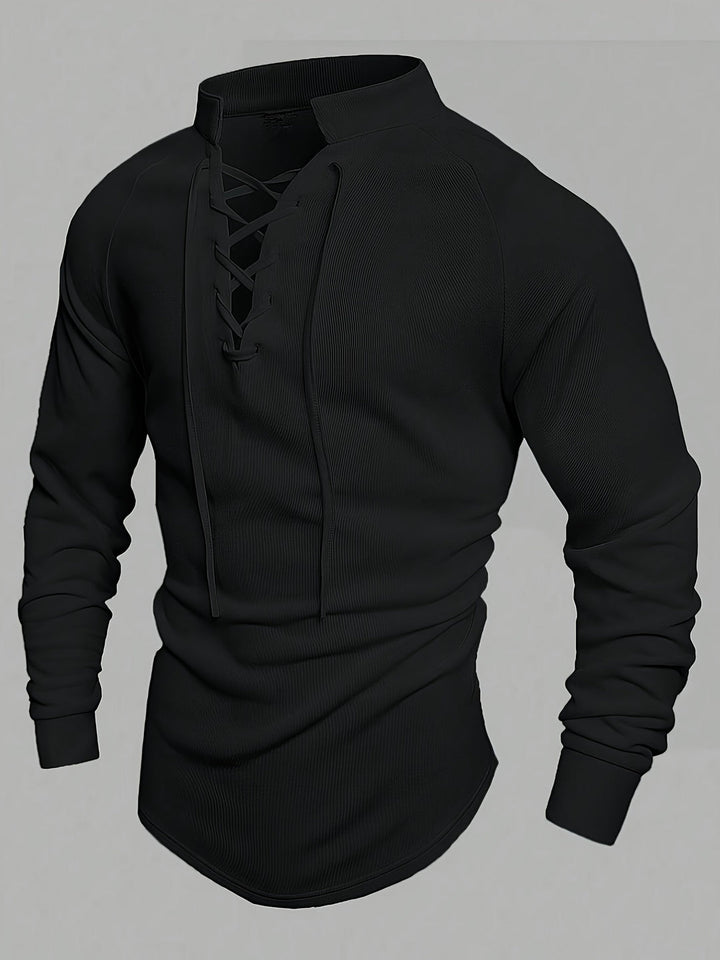 Chemise Homme | Fermeture à lacets | Décontractée & Confortable | Design polyvalent