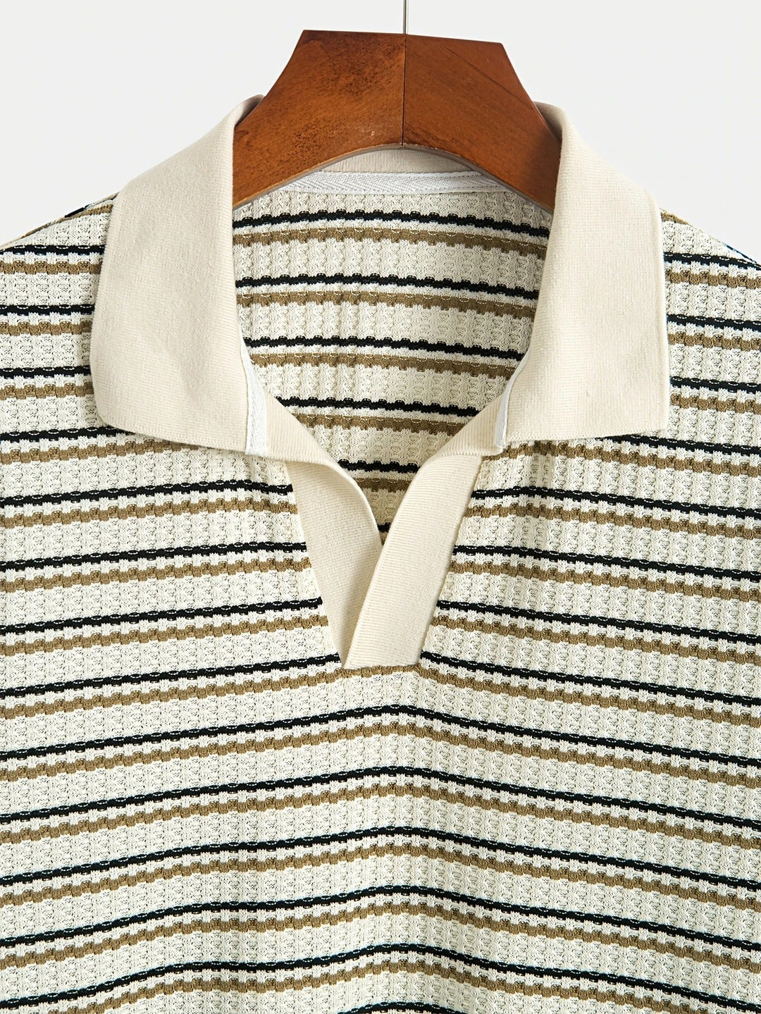 Chemise Polo Homme | Rayée Tricotée | Confortable & Respirante | Été