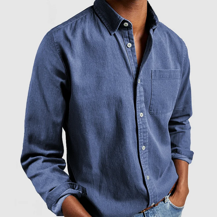 Chemise ample pour hommes | Légère et respirante | Lin de coton | Style estival