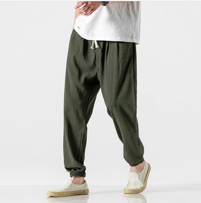 Pantalon de jogging pour hommes | Lin aéré | Respirant et confortable | Été