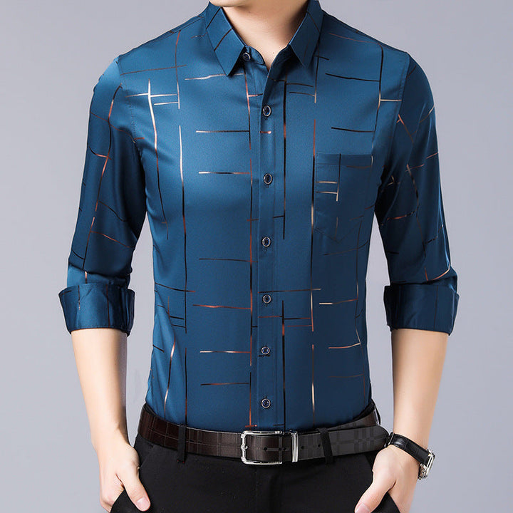 Chemise pour hommes | Anti-rides & Élégante | Design Imprimé Tendance | Style Moderne
