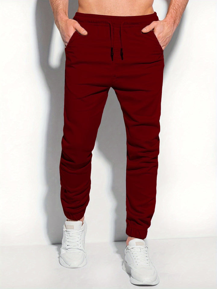 Pantalon de Sport Homme | Coupe Régulière | Cordon de Serrage & Poches | Polyvalent & Confortable