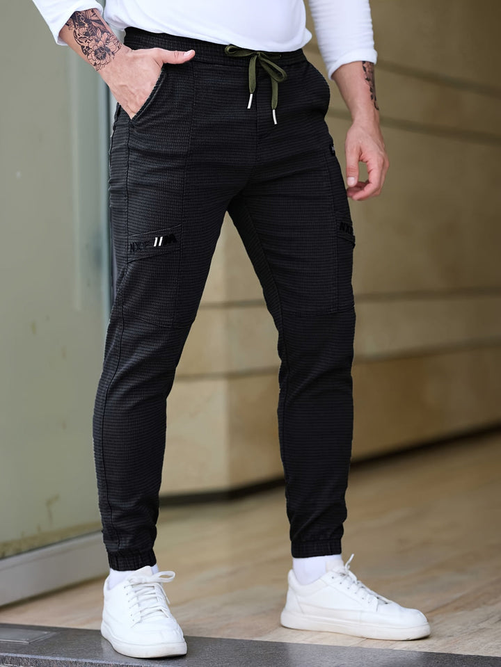 Pantalon de jogging pour hommes | Mélange de coton et cordon de serrage | Décontracté et confortable