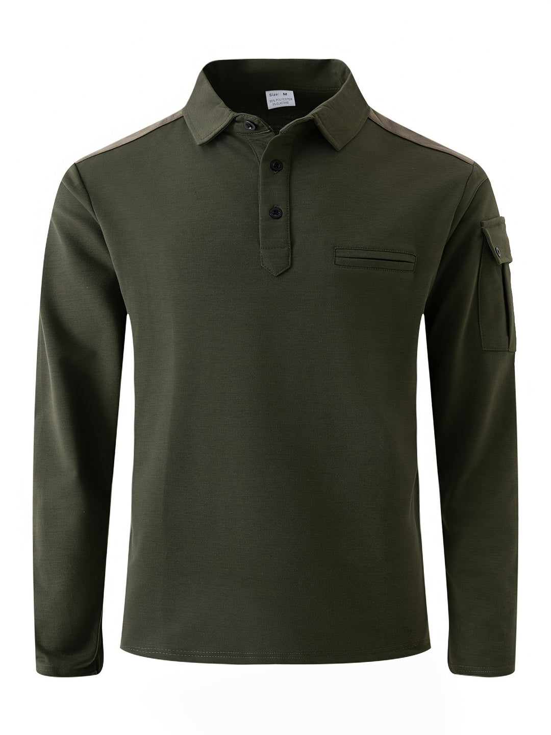 Chemise Casual Homme | Poches sur les bras & Écussons d'épaule | Manches longues & Tissu extensible pour les activités de plein air