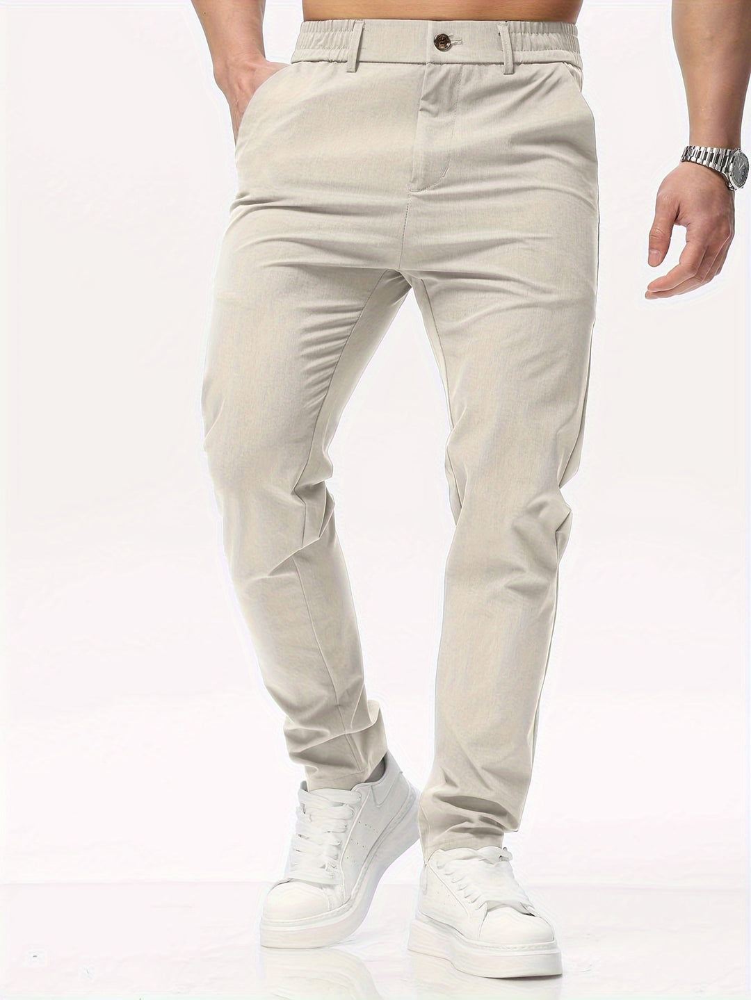 Pantalon homme | Coupe slim | Jambe droite | Professionnel et décontracté