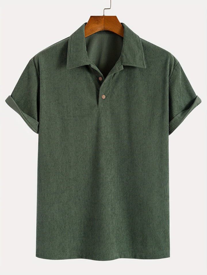 Chemise pour homme | Velours côtelé & Respirant | Manches Courtes | Coton Premium