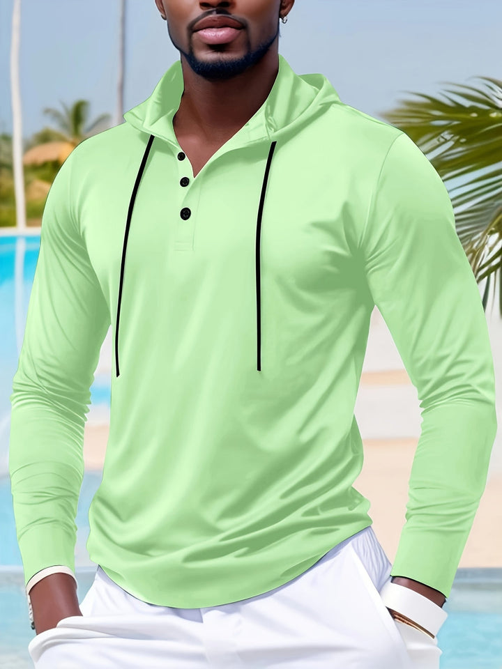 T-shirt Homme | Manches Longues & Capuche | Léger & Respirant | Printemps