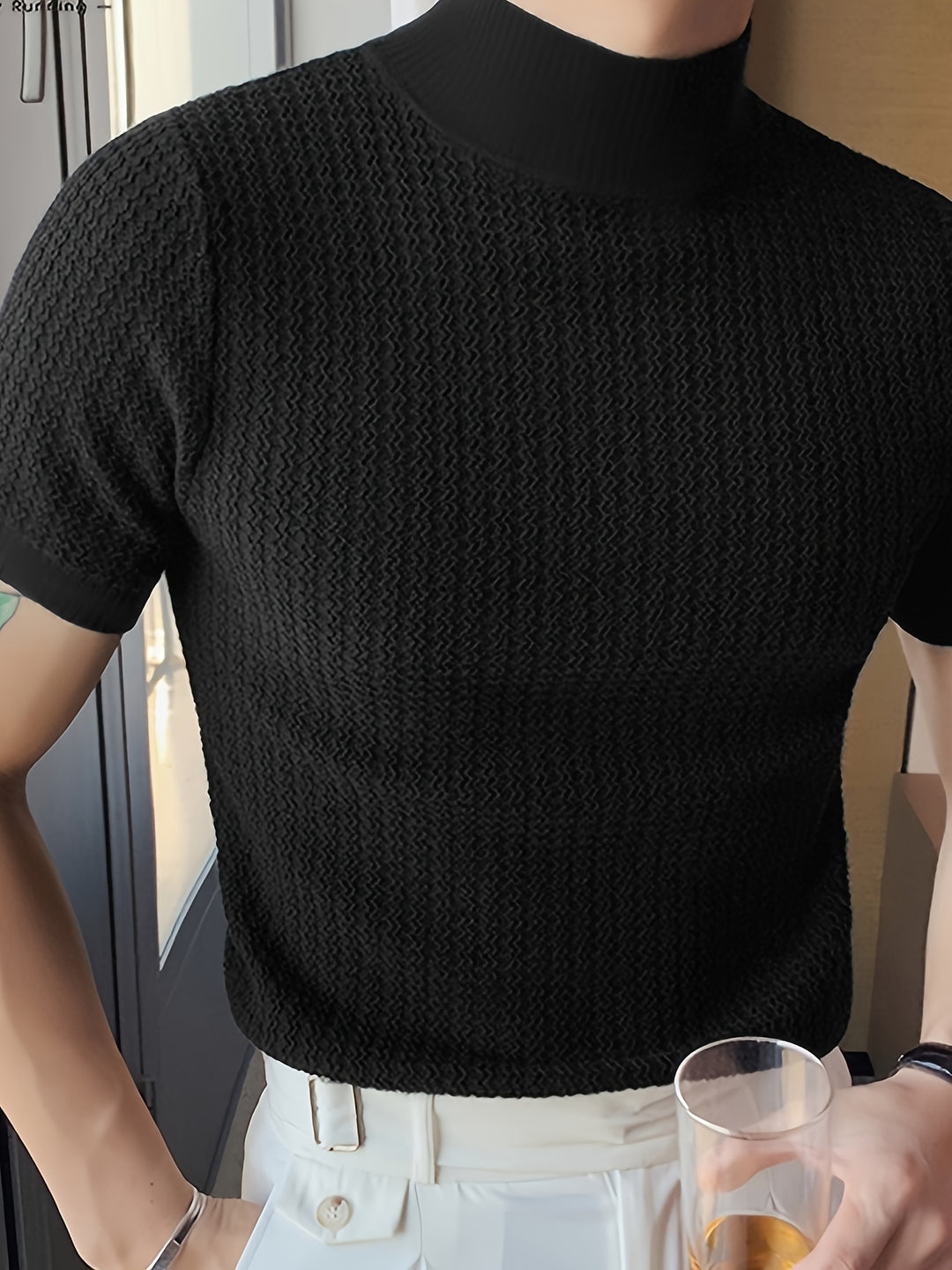 T-shirt homme | uni et rayé | confort décontracté | mélange de coton | design classique