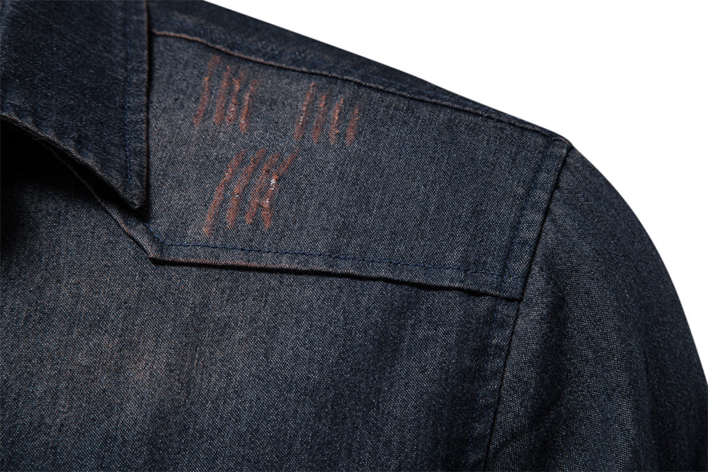 Chemise en denim pour hommes | Casual & Slim Fit | Coton et élasthanne