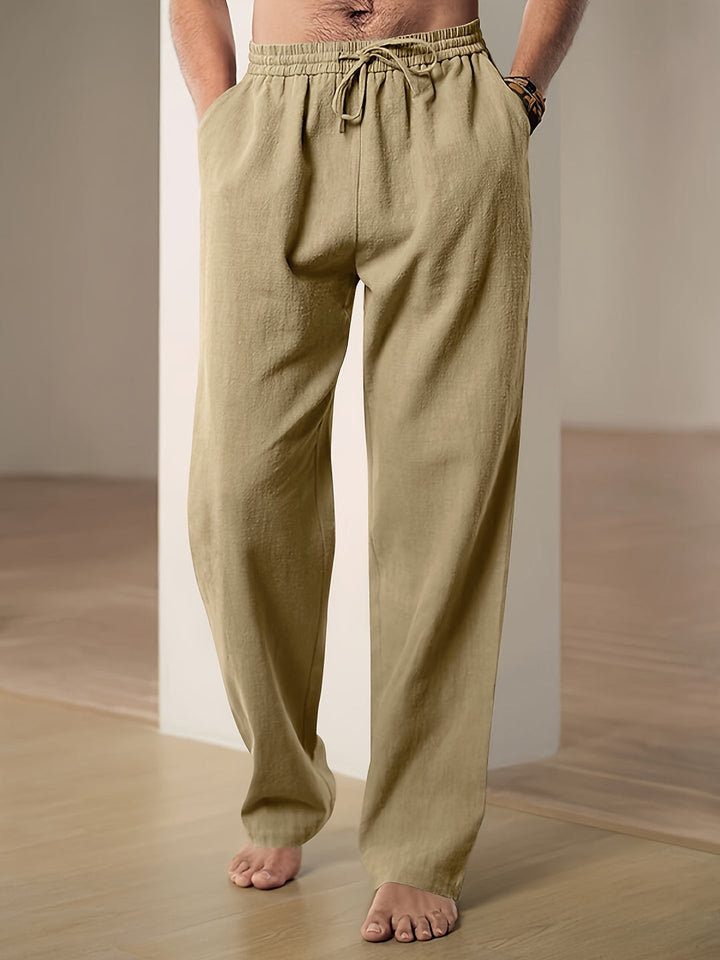 Pantalon Homme | Lin Coton Respirant | Style Classique & Décontracté | Été & Séchage Rapide