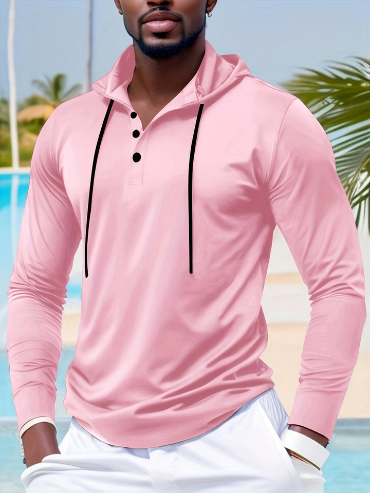 T-shirt Homme | Manches Longues & Capuche | Léger & Respirant | Printemps