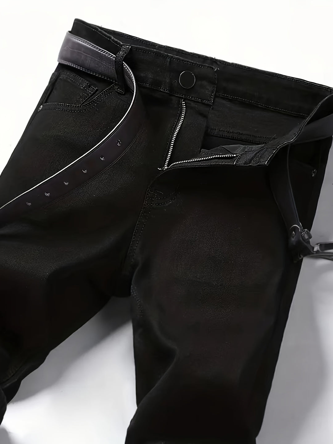 Jeans pour hommes | Coupe slim | Élastique & Tendance | Jambe droite
