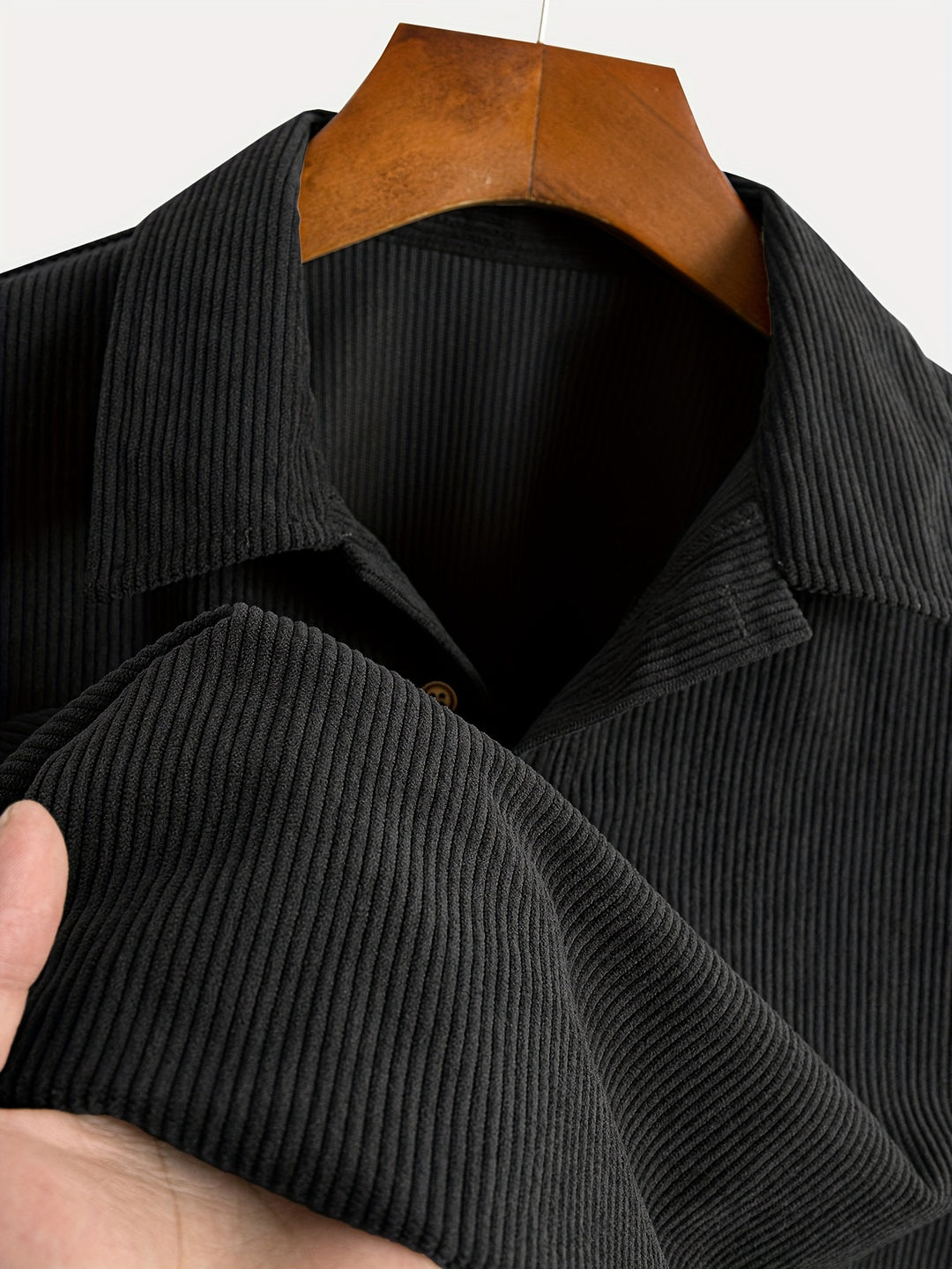 Chemise pour homme | Velours côtelé & Respirant | Manches Courtes | Coton Premium