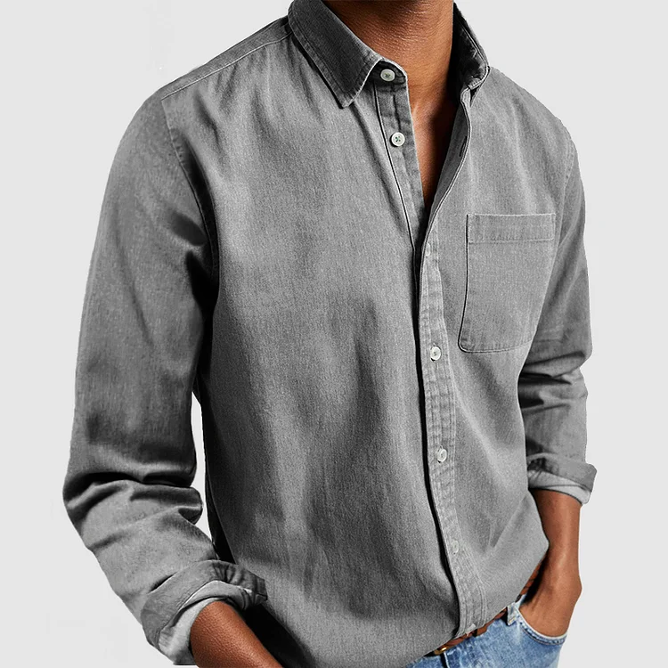 Chemise ample pour hommes | Légère et respirante | Lin de coton | Style estival