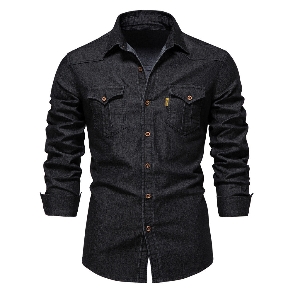 Chemise en denim pour hommes | Casual & Slim Fit | Coton et élasthanne