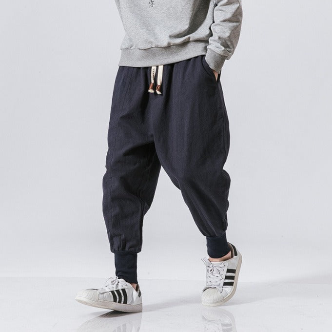 Pantalon de jogging pour hommes | Lin aéré | Respirant et confortable | Été