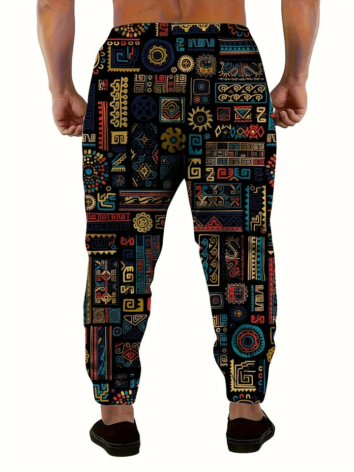 Pantalon Homme | Imprimé Boho & Confortable | Décontracté & Extérieur | Poches