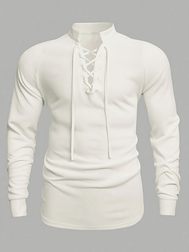 Chemise Homme | Fermeture à lacets | Décontractée & Confortable | Design polyvalent