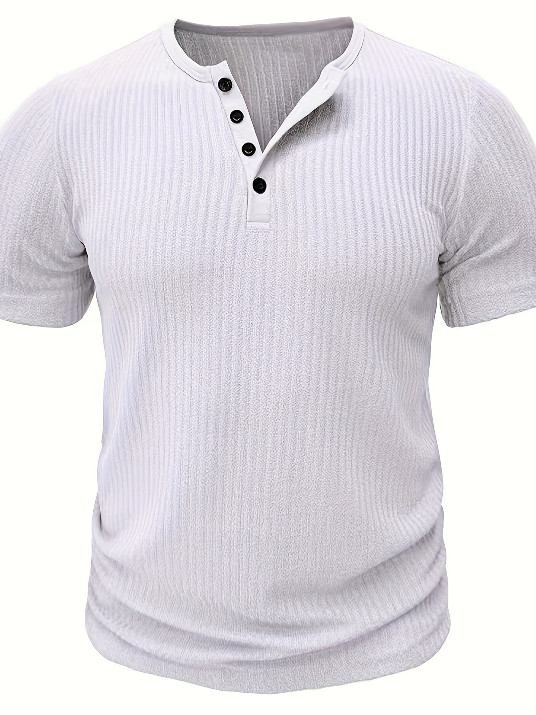 Chemise Henley Heren | Tricotée & Rayée | Décontractée & Chic | Été