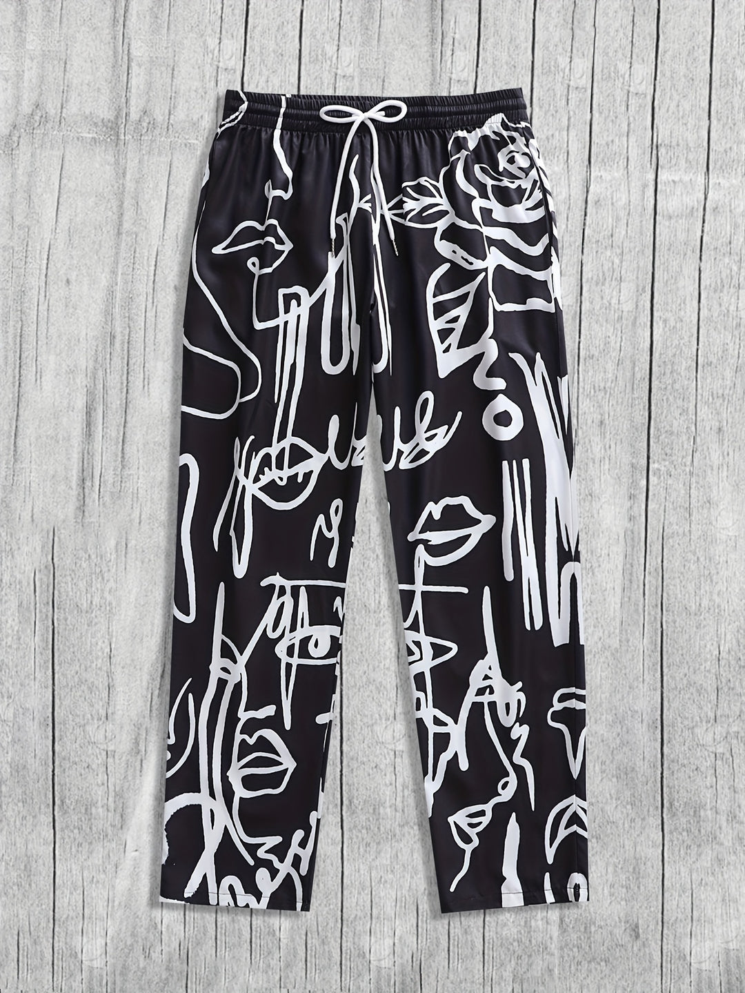 Pantalon de jogging | Imprimé abstrait | Coupe décontractée | Style Hip-Hop & Streetwear