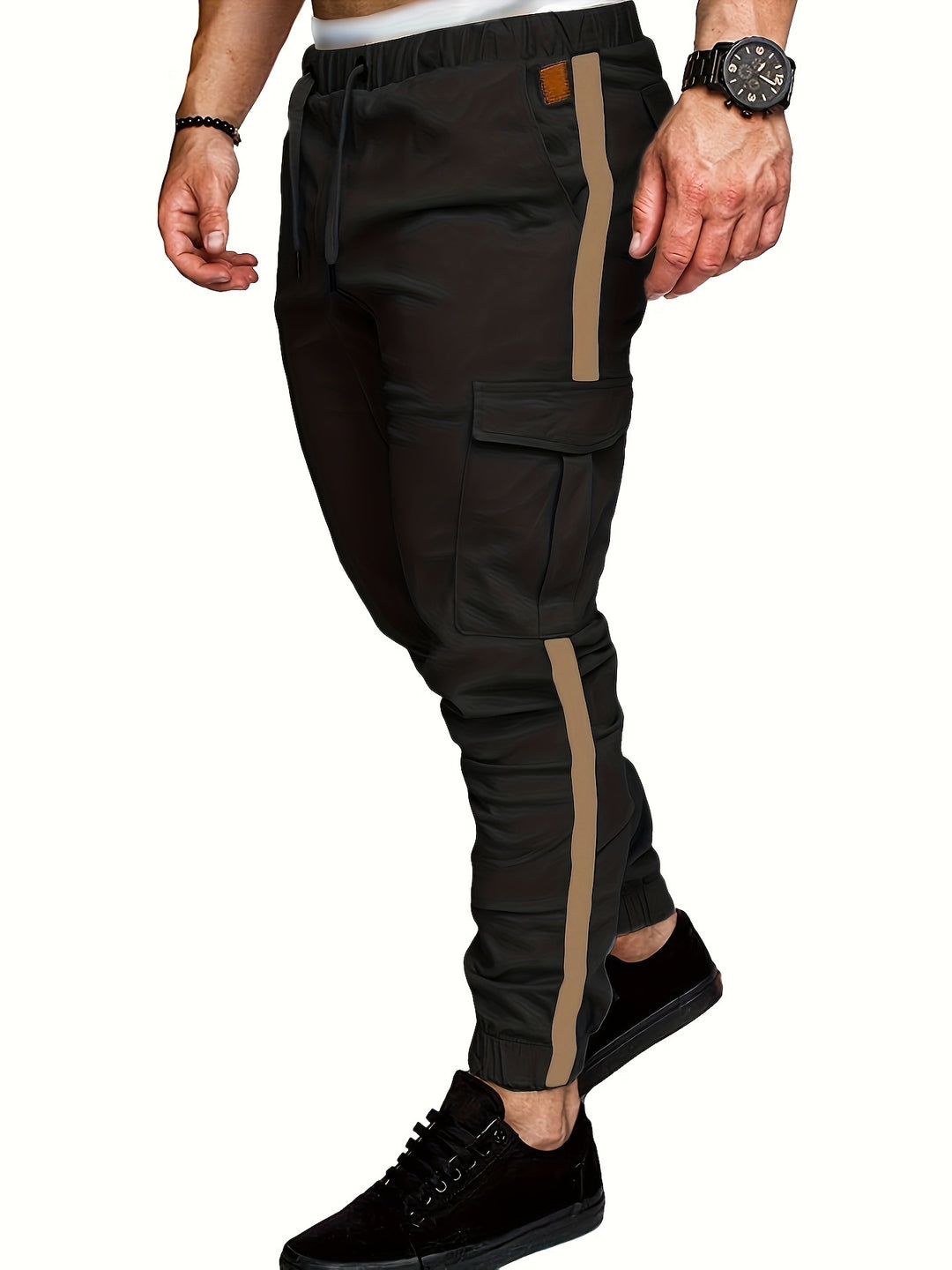 Pantalon de Sport Heren | Rayures Dynamiques | Polyvalent & Fonctionnel | Prêt pour l'Extérieur