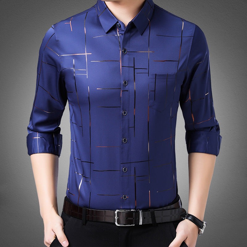 Chemise pour hommes | Anti-rides & Élégante | Design Imprimé Tendance | Style Moderne