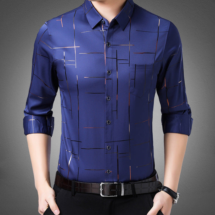 Chemise pour hommes | Anti-rides & Élégante | Design Imprimé Tendance | Style Moderne