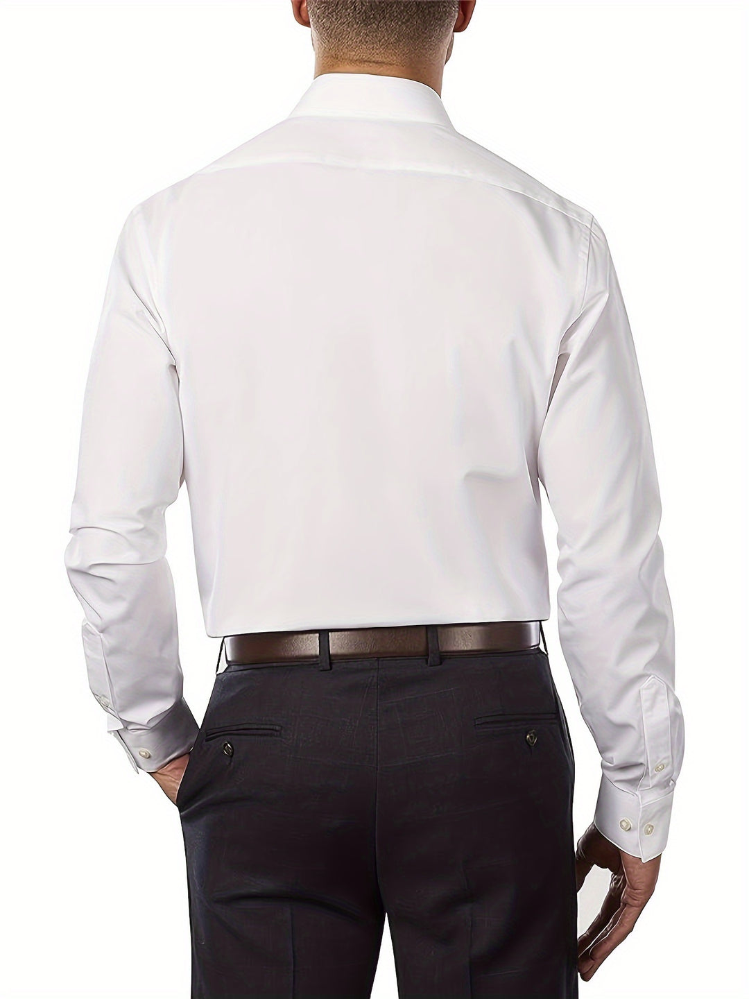 Chemise pour Homme | Classique & Formelle | Couleur Unie | Mélange Coton-Polyester